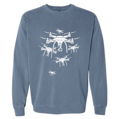 Drone Pilot Gift Garment-Dyed Sweatshirt