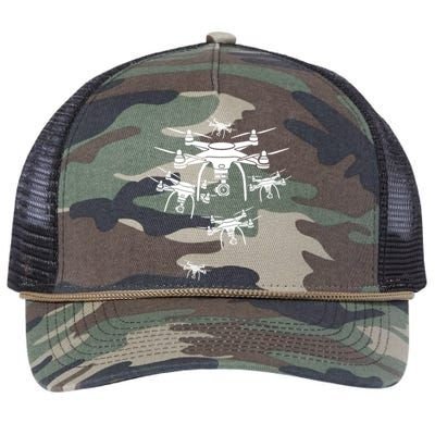 Drone Pilot Gift Retro Rope Trucker Hat Cap