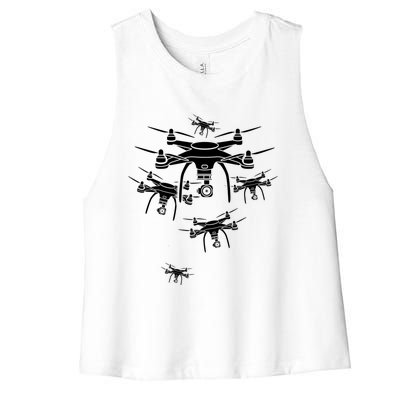 Drone Pilot Gift Women's Racerback Cropped Tank