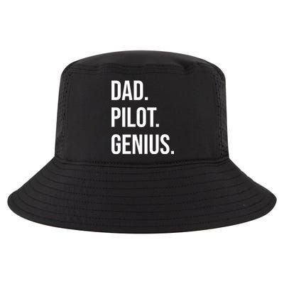 Dad Pilot Genius Funny Father Gift Cool Comfort Performance Bucket Hat