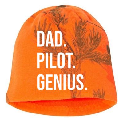 Dad Pilot Genius Funny Father Gift Kati - Camo Knit Beanie