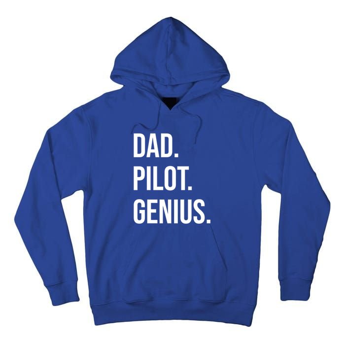 Dad Pilot Genius Funny Father Gift Tall Hoodie