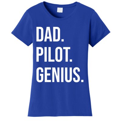 Dad Pilot Genius Funny Father Gift Women's T-Shirt