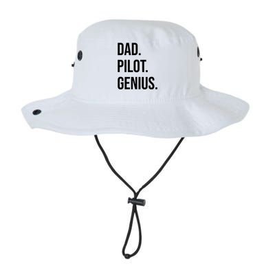 Dad Pilot Genius Funny Father Gift Legacy Cool Fit Booney Bucket Hat