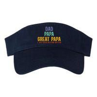 Dad Papa Great Papa I Just Keep Getting Better Great Papa Valucap Bio-Washed Visor