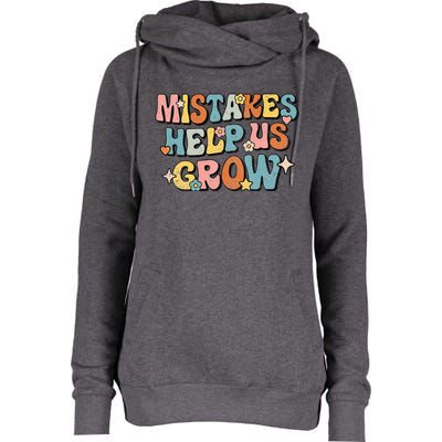 Daisy Positive Growth Mindset Retro Teacher Back To School Womens Funnel Neck Pullover Hood