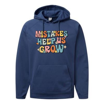 Daisy Positive Growth Mindset Retro Teacher Back To School Performance Fleece Hoodie