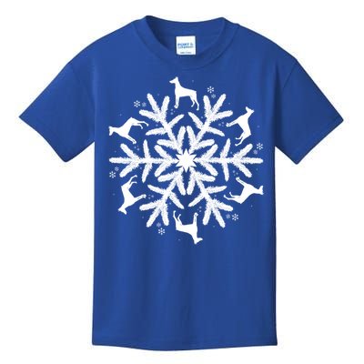 Dober Pinscher Gift Christmas Snowflake Great Gift Kids T-Shirt