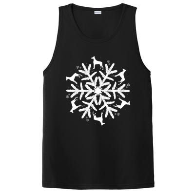 Dober Pinscher Gift Christmas Snowflake Gift PosiCharge Competitor Tank