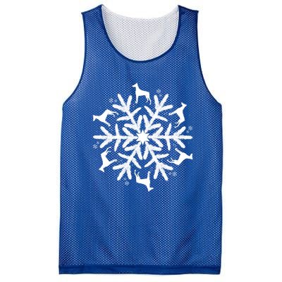 Dober Pinscher Gift Christmas Snowflake Gift Mesh Reversible Basketball Jersey Tank