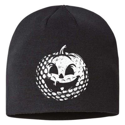 Distressed Pumpkin Golf Halloween Golf Player Sustainable Beanie