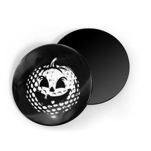 Distressed Pumpkin Golf Halloween Golf Player Magnet