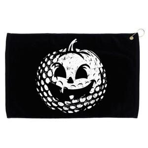 Distressed Pumpkin Golf Halloween Golf Player Grommeted Golf Towel