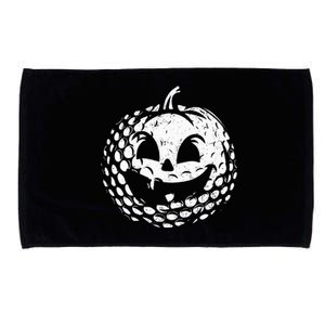 Distressed Pumpkin Golf Halloween Golf Player Microfiber Hand Towel