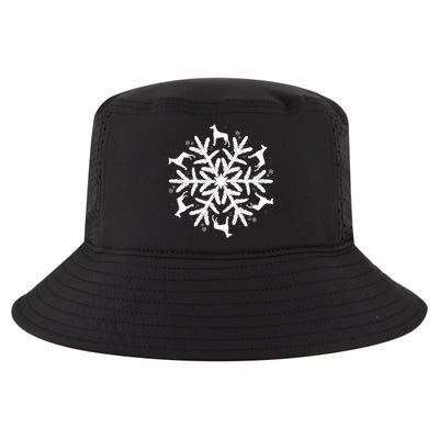 Dober Pinscher Gift Christmas Snowflake Cool Gift Cool Comfort Performance Bucket Hat