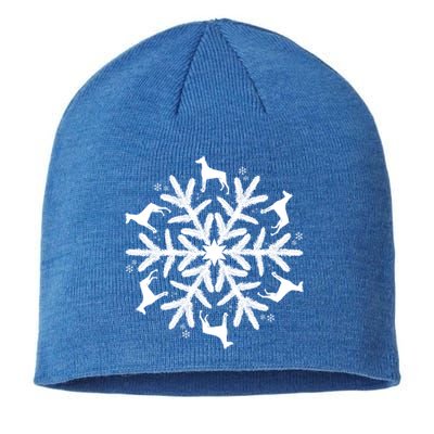 Dober Pinscher Gift Christmas Snowflake Cool Gift Sustainable Beanie