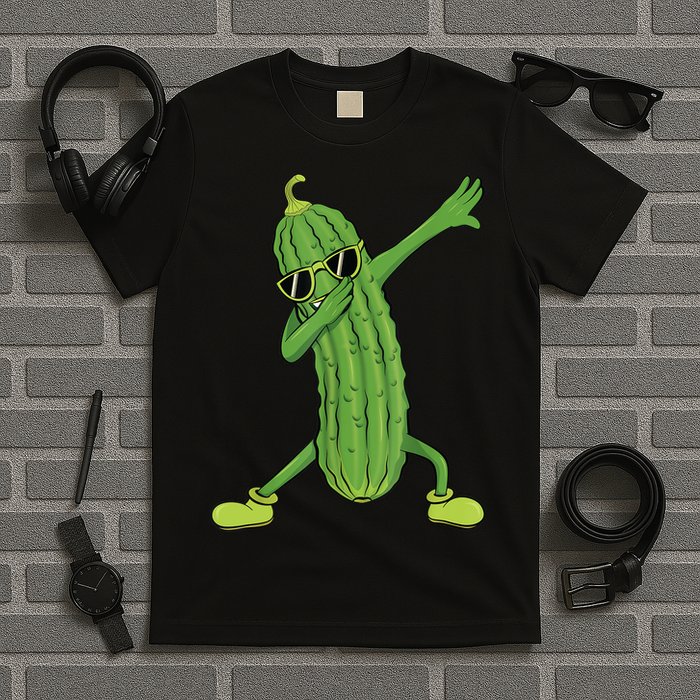 Dabbing Pickle Gift Dancing Cucumber Lover Funny Gifts T-Shirt