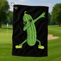 Dabbing Pickle Gift Dancing Cucumber Lover Funny Gifts Golf Towel