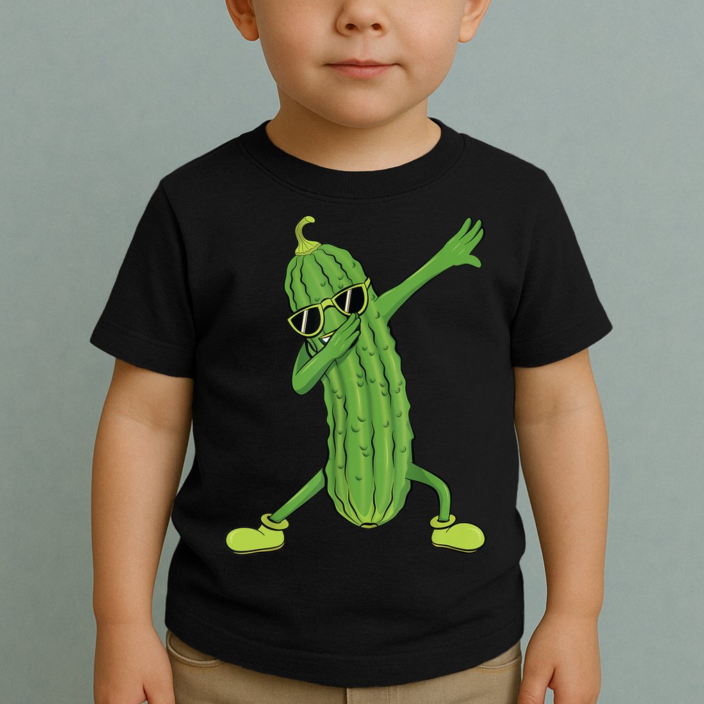 Dabbing Pickle Gift Dancing Cucumber Lover Funny Gifts Toddler T-Shirt