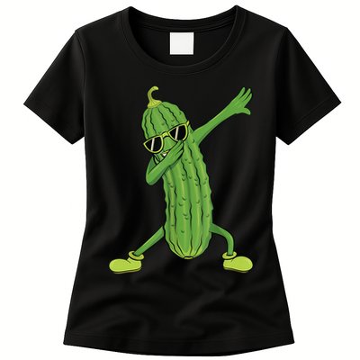 Dabbing Pickle Gift Dancing Cucumber Lover Funny Gifts Womens T-Shirt