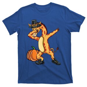 Dabbing Pilgrim Giraffe Thanksgiving Gift T-Shirt