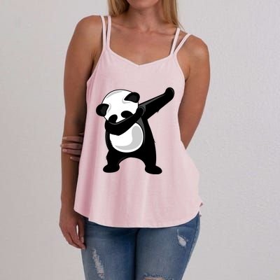 Dabbing Panda Great Gift Cute Giant Panda Bear Dab Dance Great Gift Women's Strappy Tank