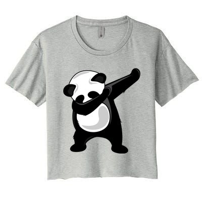 Dabbing Panda Great Gift Cute Giant Panda Bear Dab Dance Great Gift Women's Crop Top Tee