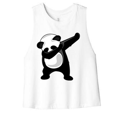 Dabbing Panda Great Gift Cute Giant Panda Bear Dab Dance Great Gift Women's Racerback Cropped Tank