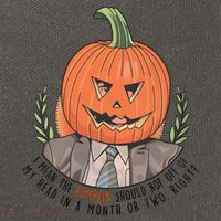 Dwight Pumpkin Head Halloween Funny I Mean The Pumpkin Should Rot Off Of My Head Cotton Canvas Backpack