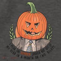 Dwight Pumpkin Head Halloween Funny I Mean The Pumpkin Should Rot Off Of My Head Vector Backpack