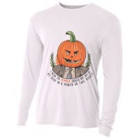 Dwight Pumpkin Head Halloween Funny I Mean The Pumpkin Should Rot Off Of My Head Cooling Performance Long Sleeve Crew
