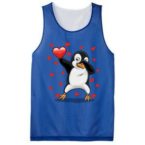 Dabbing Penguin Heart Love Valentines Day Bird Lovers Gift Cool Gift Mesh Reversible Basketball Jersey Tank