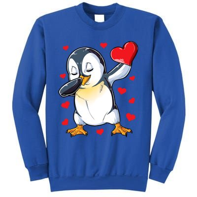 Dabbing Penguin Heart Valentines Day Bird Lovers Gift Sweatshirt