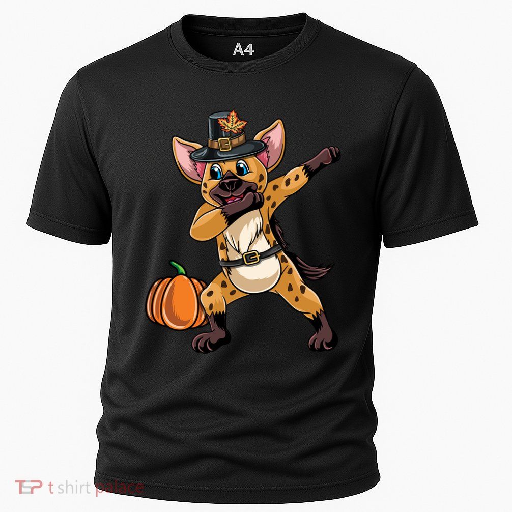 Dabbing Pilgrim Hyena Thanksgiving Gift Performance Shirt