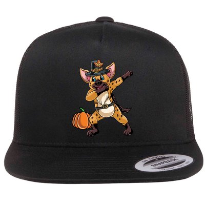 Dabbing Pilgrim Hyena Thanksgiving Gift Flatbill Hat