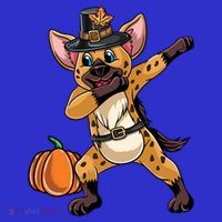 Dabbing Pilgrim Hyena Thanksgiving Gift 16 in Basic Backpack