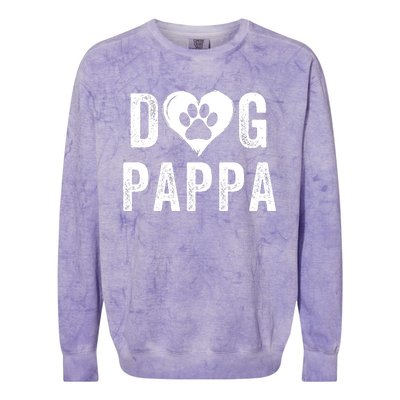 Dog Pappa Happy FatherS Day Dog Lover Puppy Pappa Dog Papp Loving Pappa Dog Par Colorblast Crewneck Sweatshirt