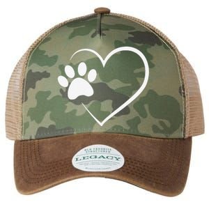 Dog Paw Heart Dog Lover Gift For Dog Moms Legacy Tie Dye Trucker Hat