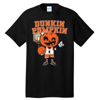 Dunkin Pumpkin Halloween Costume Funny Pumpkin Basketball Tall T-Shirt