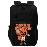 Dunkin Pumpkin Halloween Costume Funny Pumpkin Basketball Impact Tech Backpack