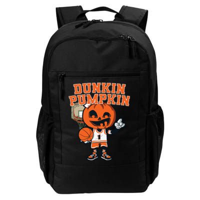 Dunkin Pumpkin Halloween Costume Funny Pumpkin Basketball Daily Commute Backpack