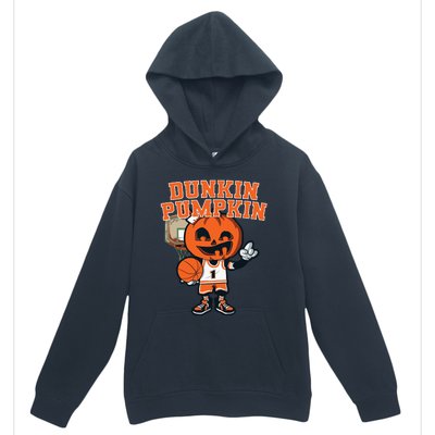 Dunkin Pumpkin Halloween Costume Funny Pumpkin Basketball Urban Pullover Hoodie