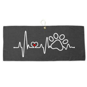 Dog Paw Heartbeat Clothing Cute Gift Dog Paw Gift Large Microfiber Waffle Golf Towel