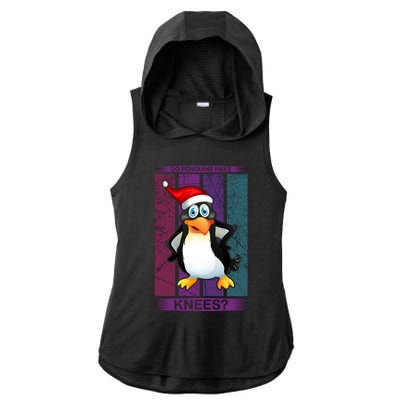 Do Penguins Have Knees Ladies PosiCharge Tri-Blend Wicking Draft Hoodie Tank