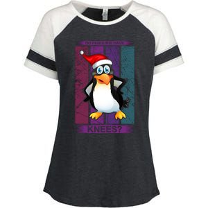 Do Penguins Have Knees Enza Ladies Jersey Colorblock Tee