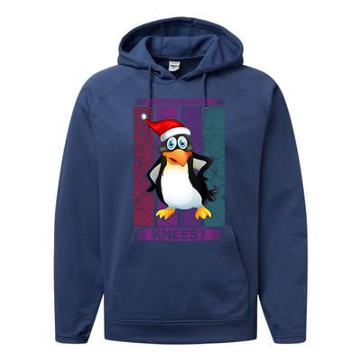 Do Penguins Have Knees Performance Fleece Hoodie