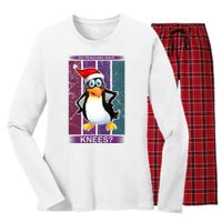 Do Penguins Have Knees Women's Long Sleeve Flannel Pajama Set 