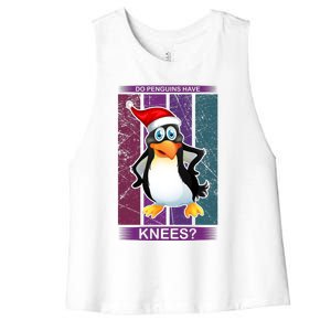 Do Penguins Have Knees Women's Racerback Cropped Tank