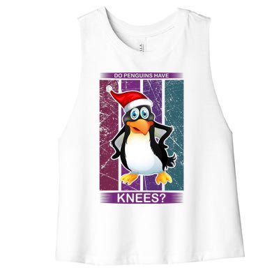 Do Penguins Have Knees Women's Racerback Cropped Tank