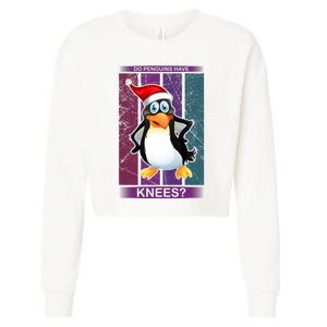 Do Penguins Have Knees Cropped Pullover Crew